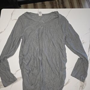 Time and Tru Heather Gray Long Sleeve Top